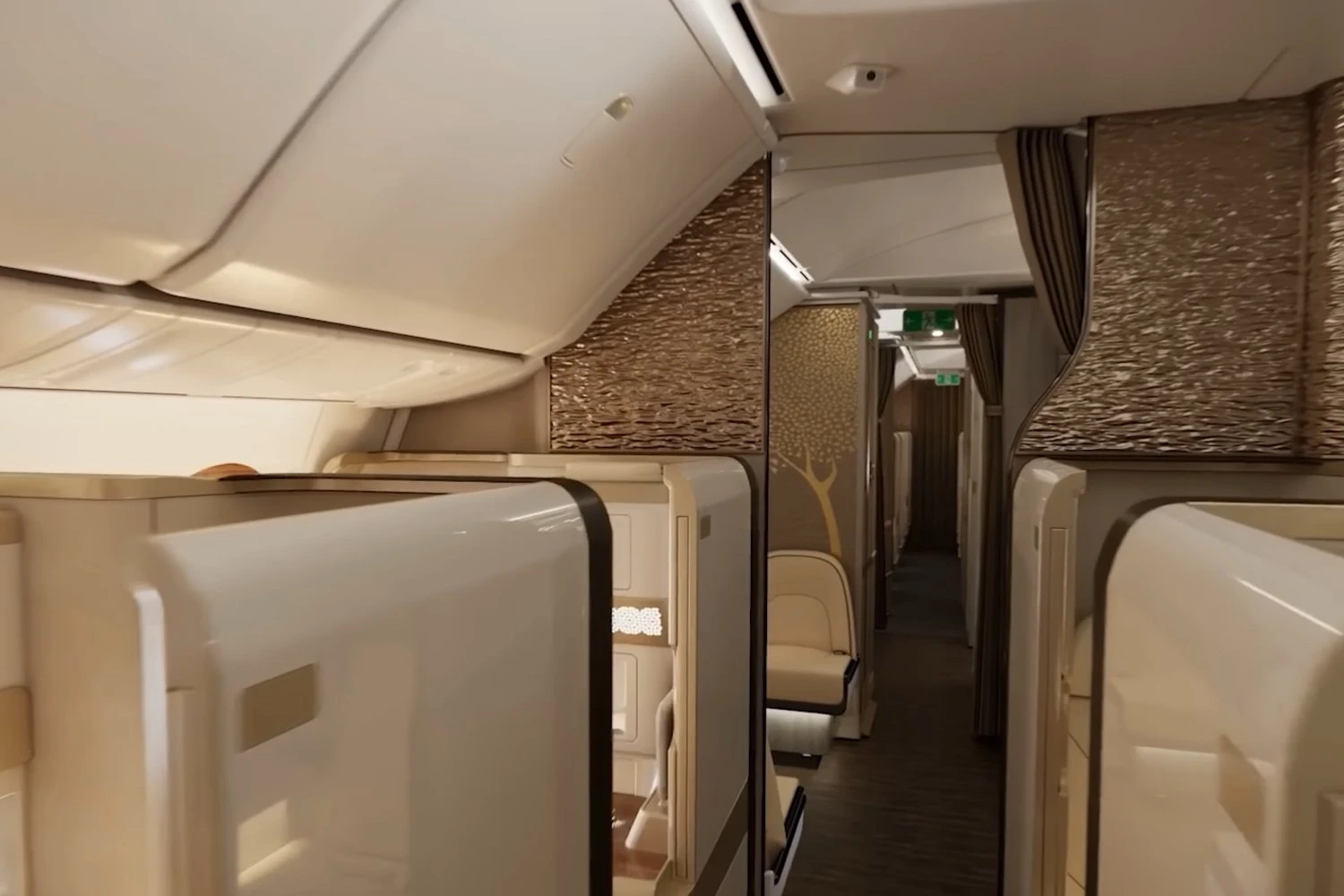 Classe executiva do Boeing 777-9 da Emirates