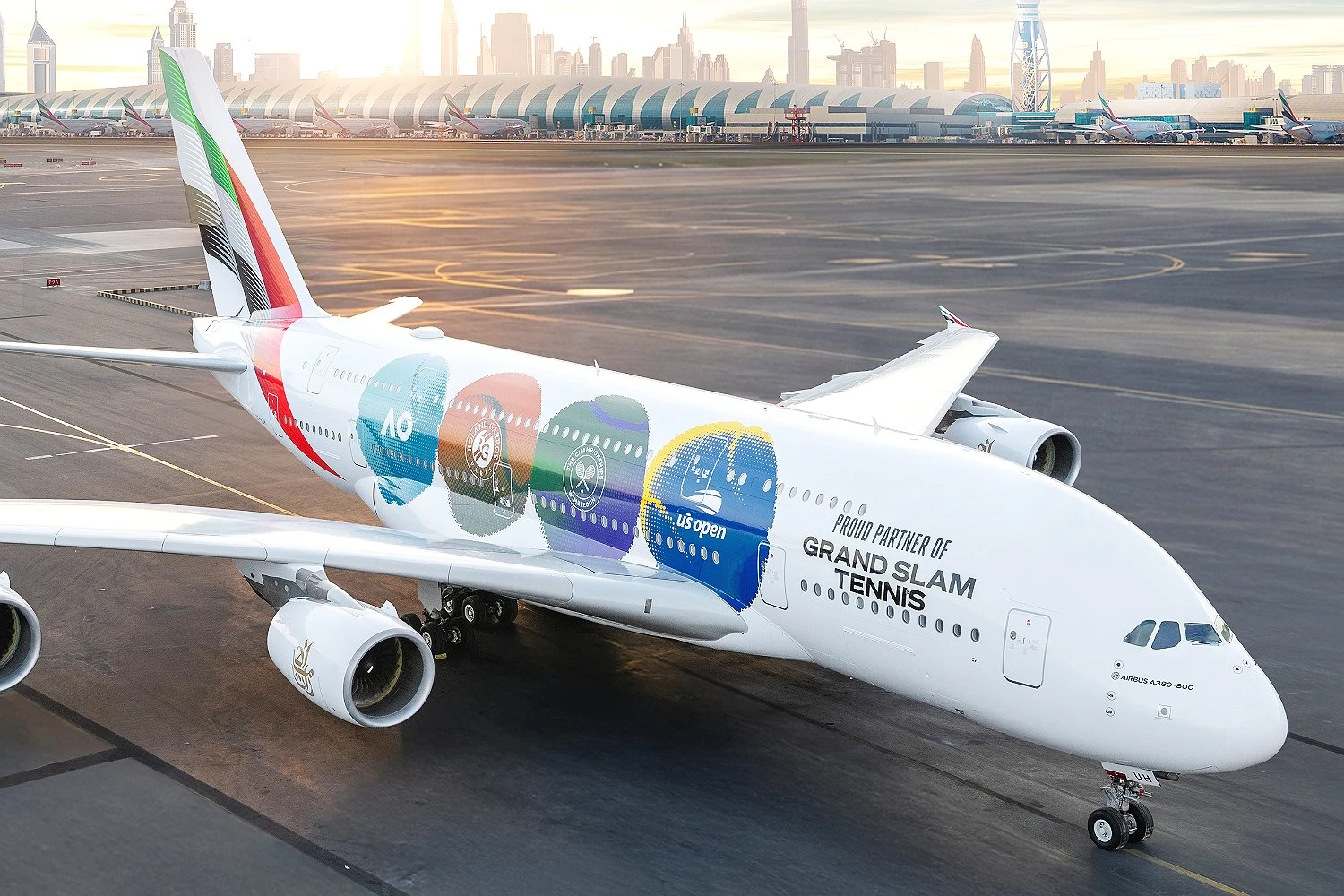 Emirates revela Airbus A380 que divulga torneio mais importante do tênis