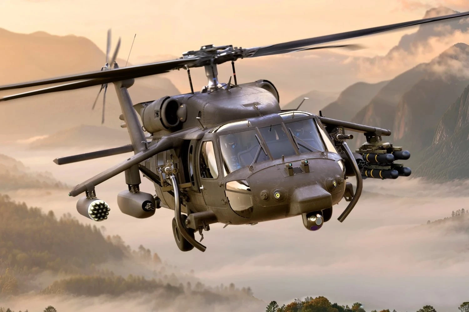 Sikorsky apresenta kits modulares armados para helicópteros Black Hawk